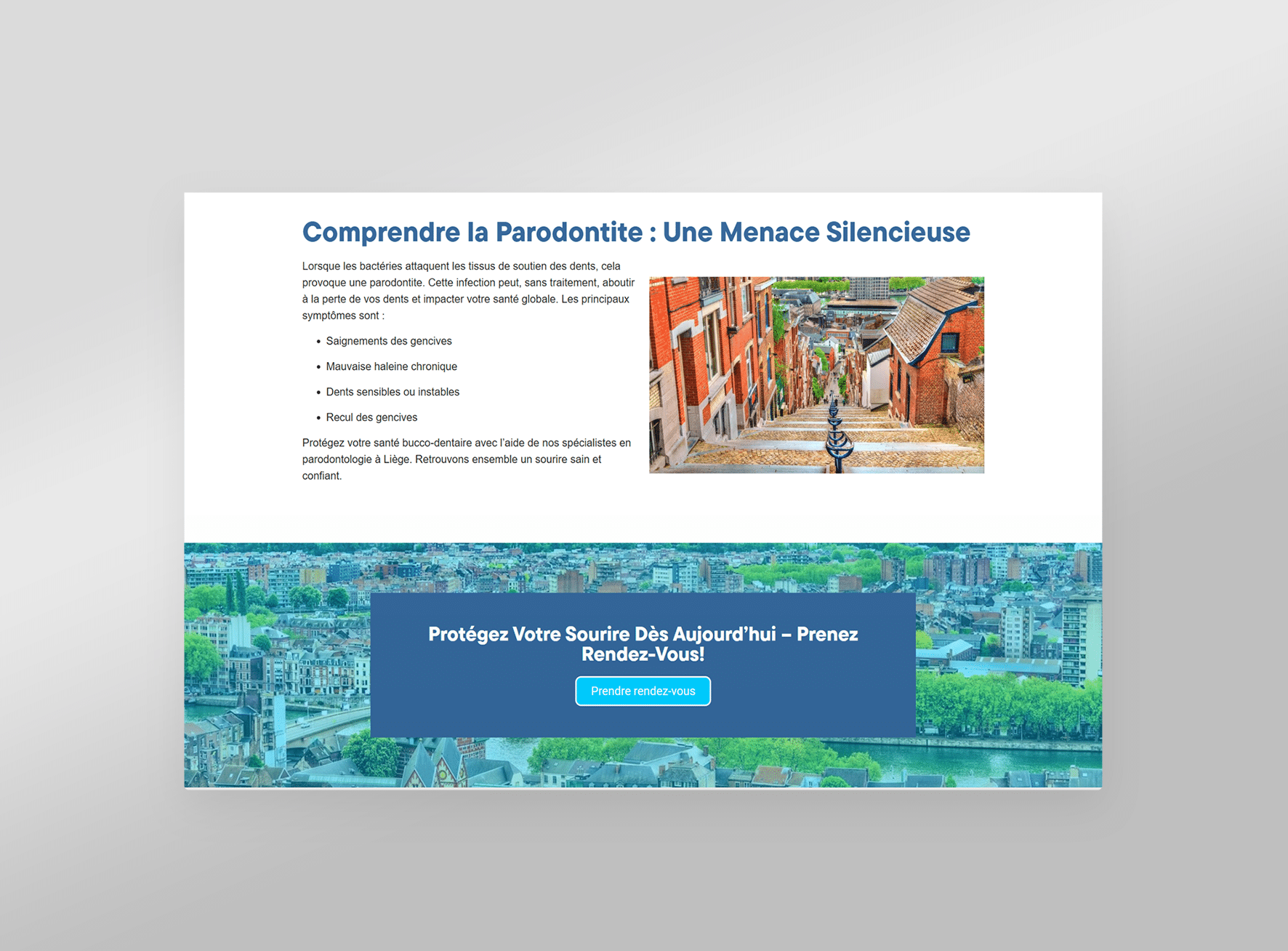 De Lokale SEO pagina van de ParodontologieRevolut website