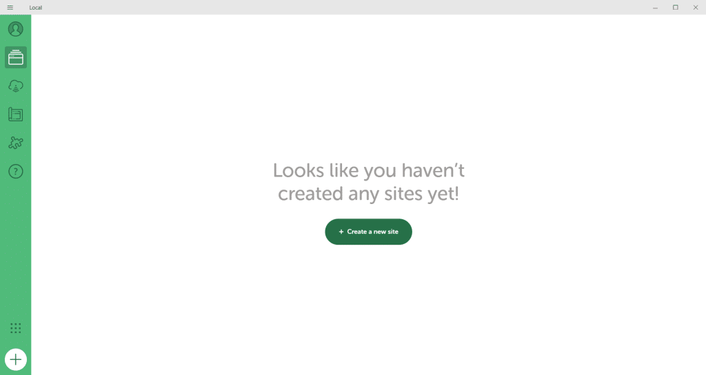 LocalWP dashboard