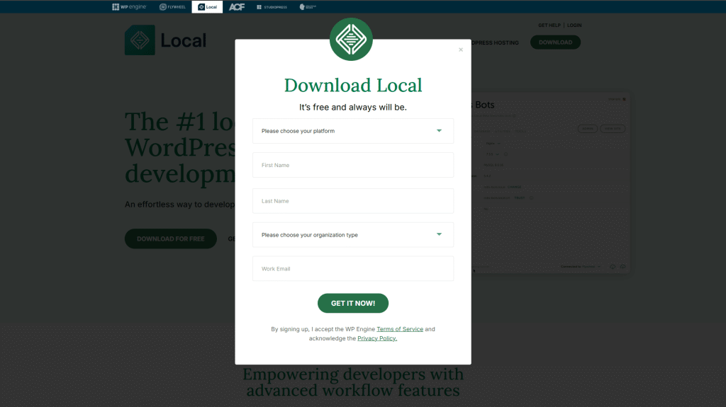Wordpress website lokaal hosten met LocalWP