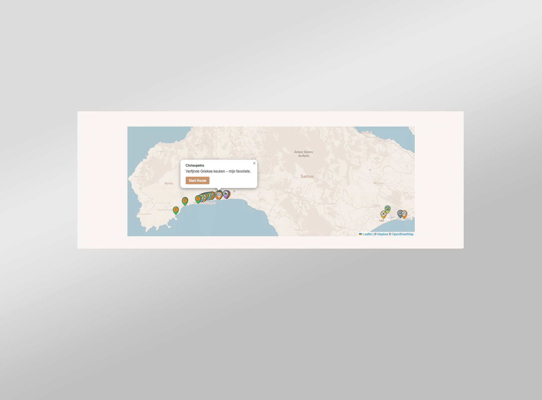 De interactieve map van de Villa-MINOA website