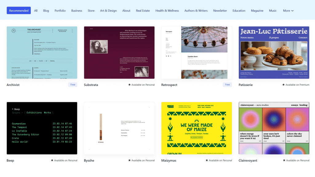 Wordpress theme library