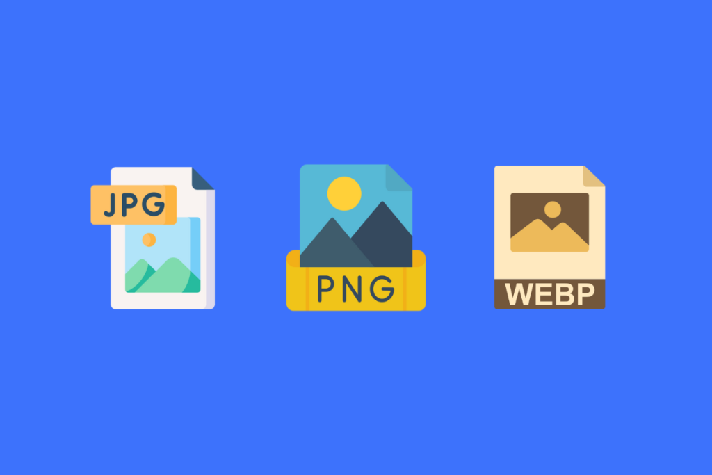 Verschile tussen jpg, png en webp