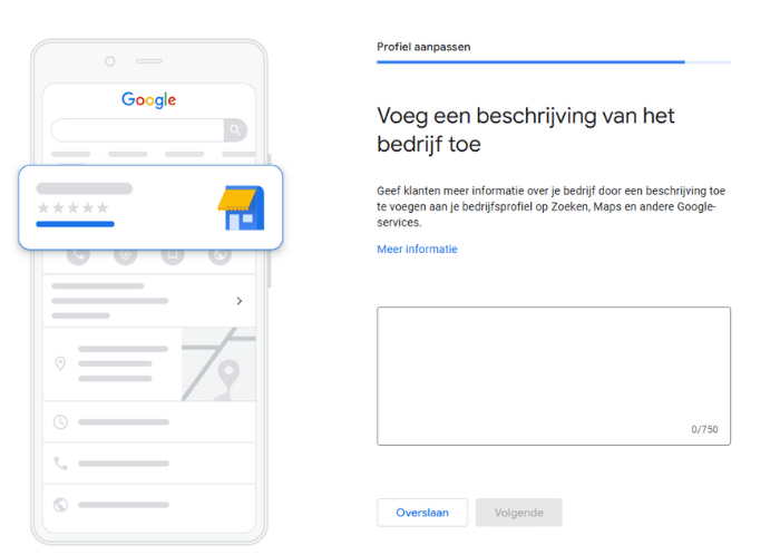 Invullen bedrijfsomschrijving voor Google bedrijfsprofiel