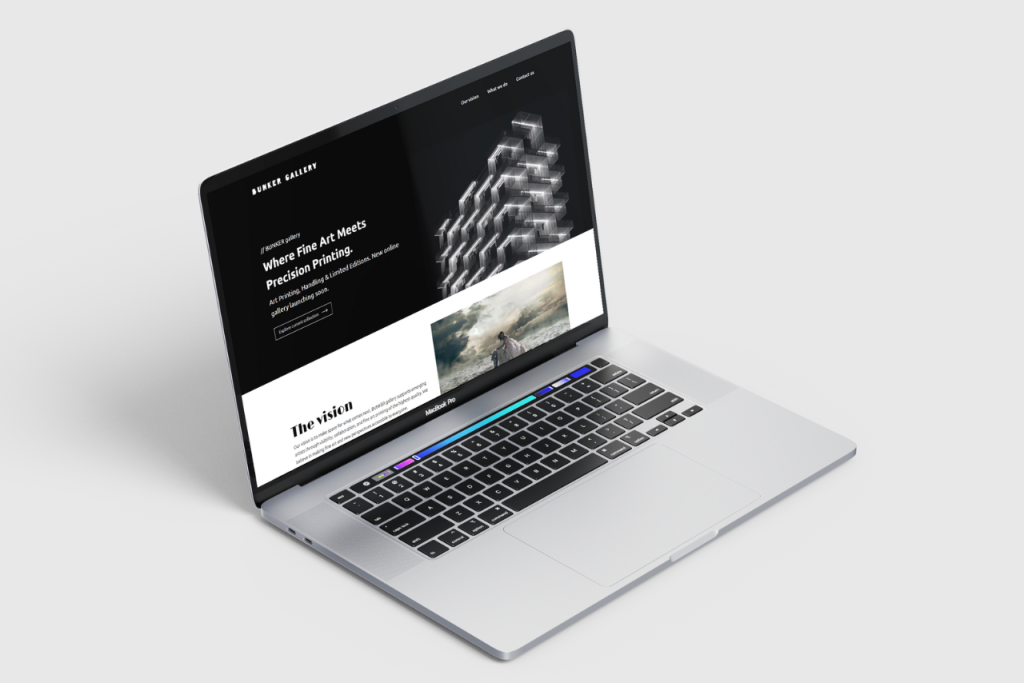 bunker gallery website gemaakt door Digimi