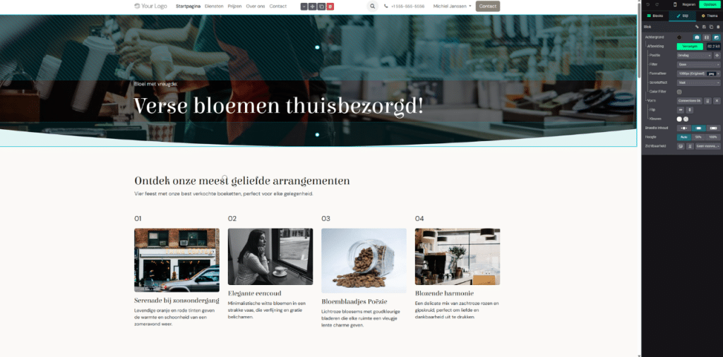 Odoo website builder