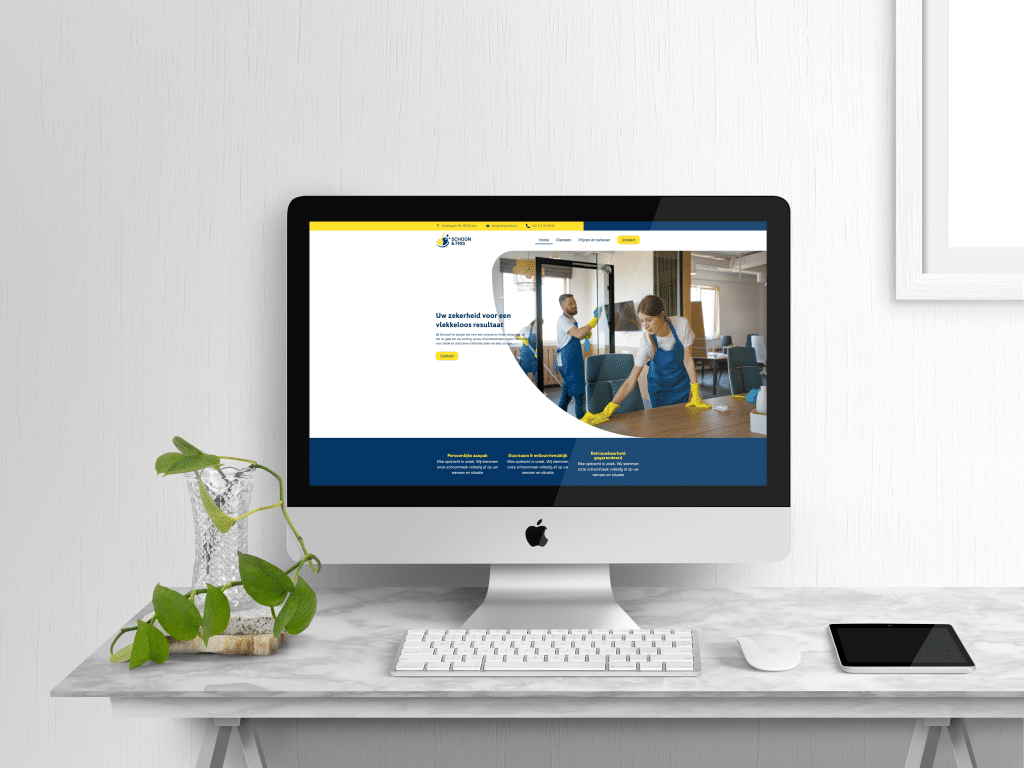 Schoonfris website mockup