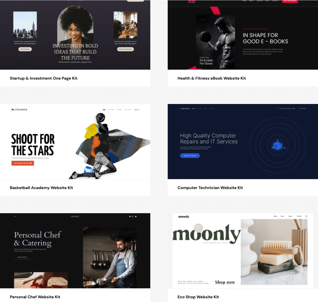 Template websites