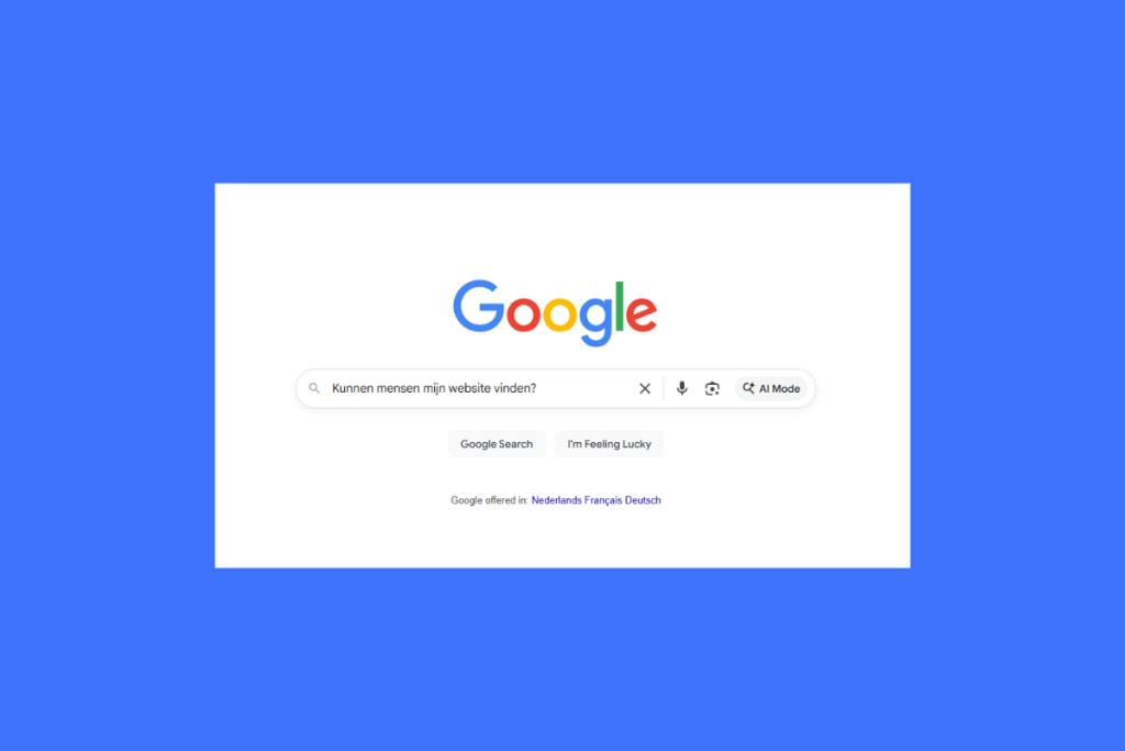Website aanmelden bij Google