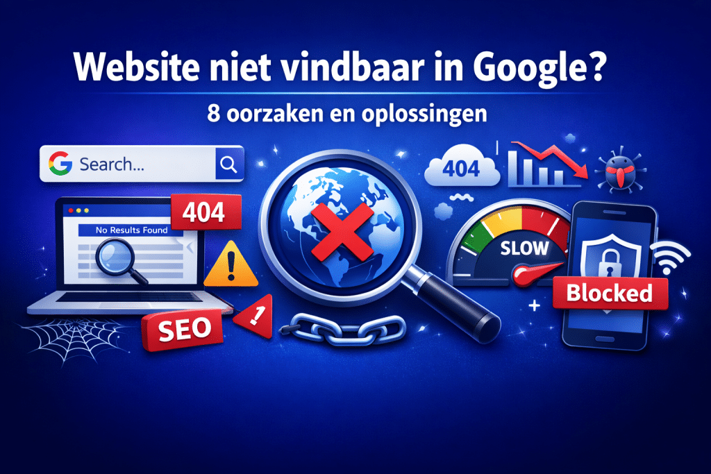 Website niet vindbaar in Google