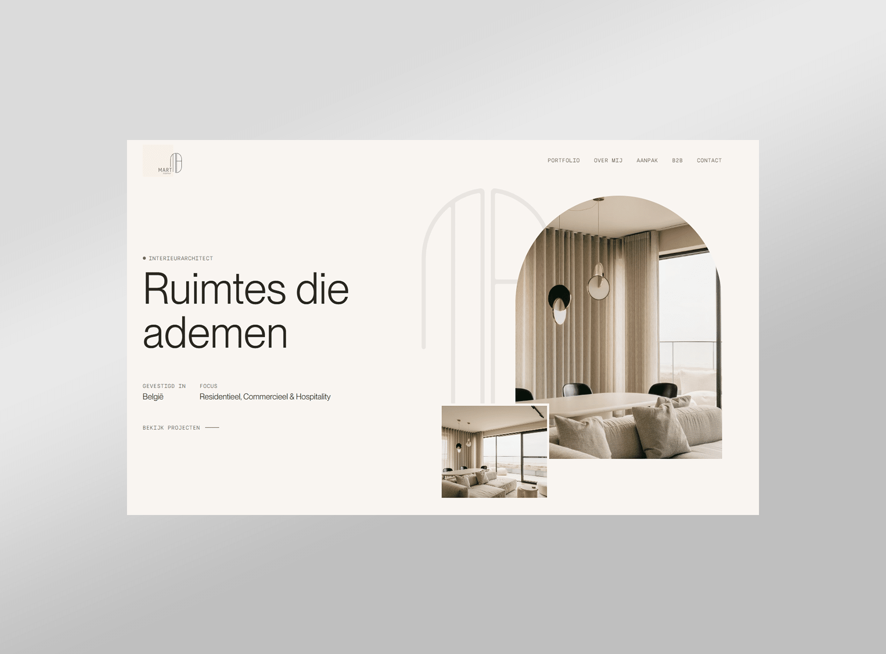 Stijl van Mart Busschots website