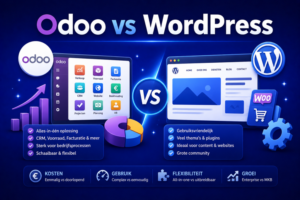 Odoo vs wordpress feature image
