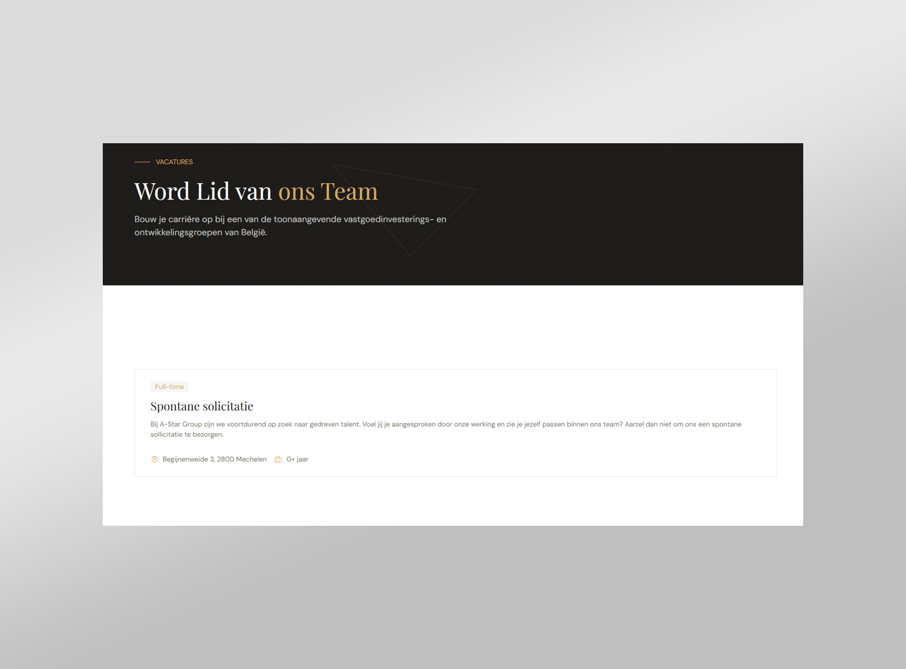 Vacature cms a-star