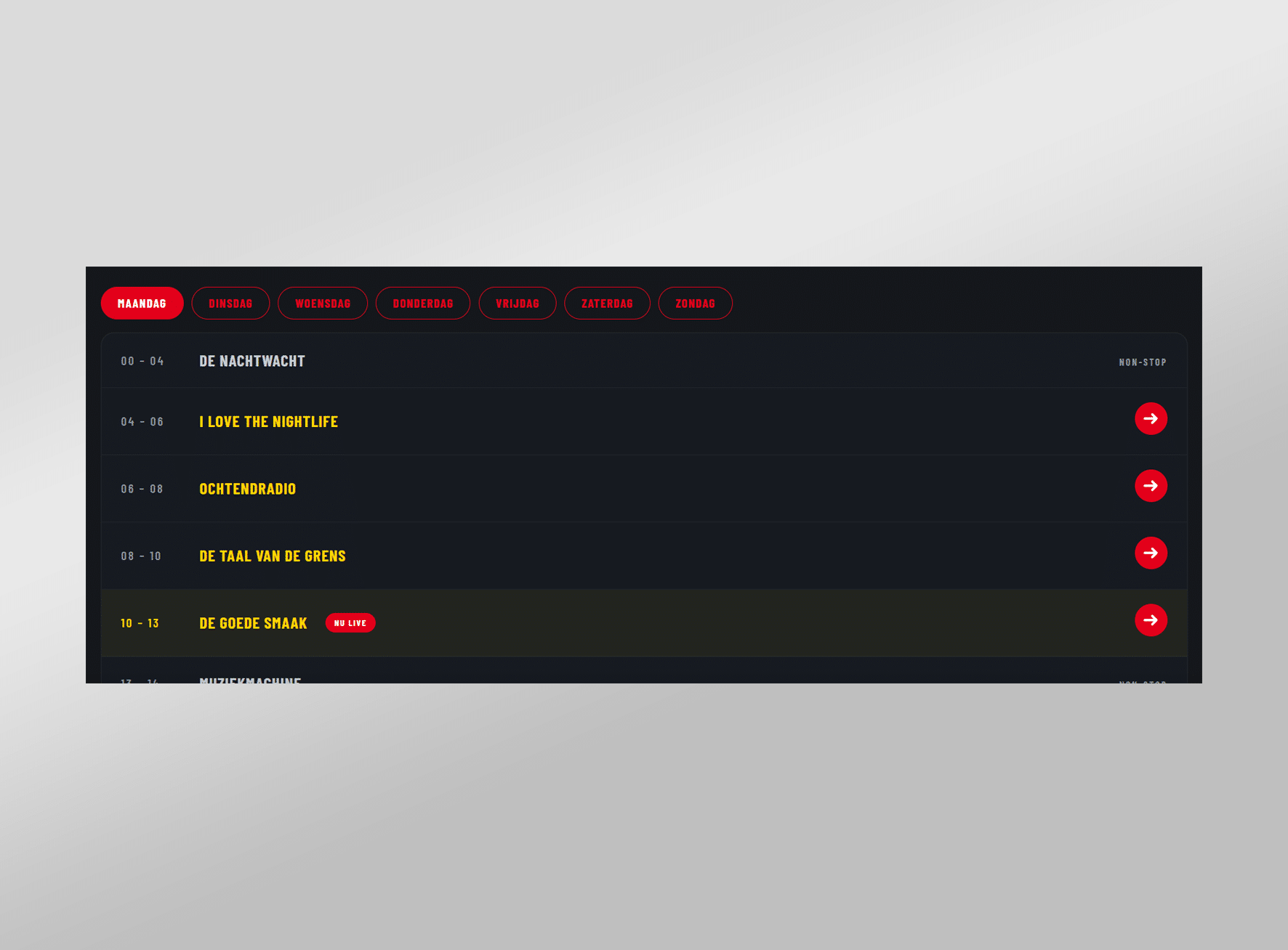 uitzend schema radio lrm